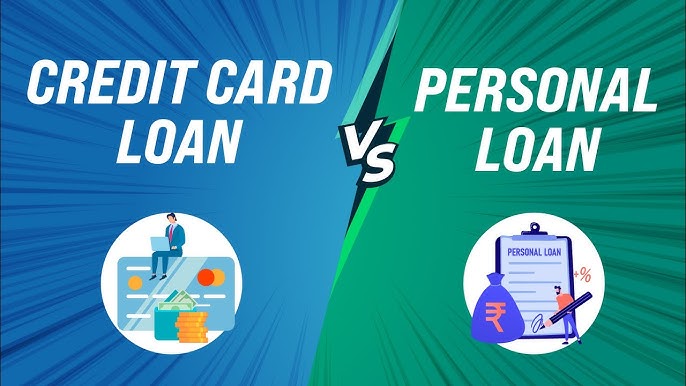 Personal Loan vs Credit Card Loan interest rate and EMI comparison 2025